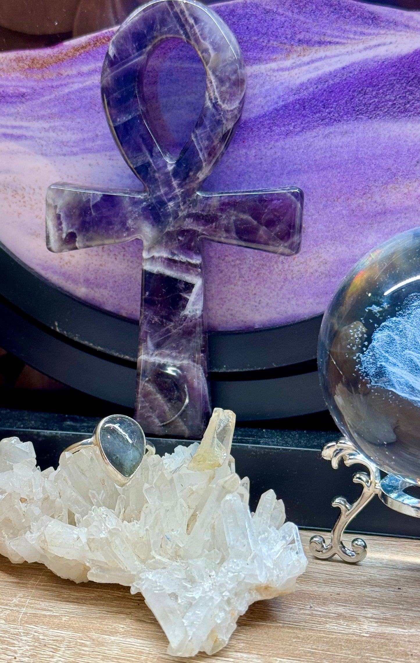 Bague Labradorite goutte T54