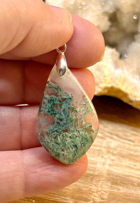 Pendentif d’agate mousse