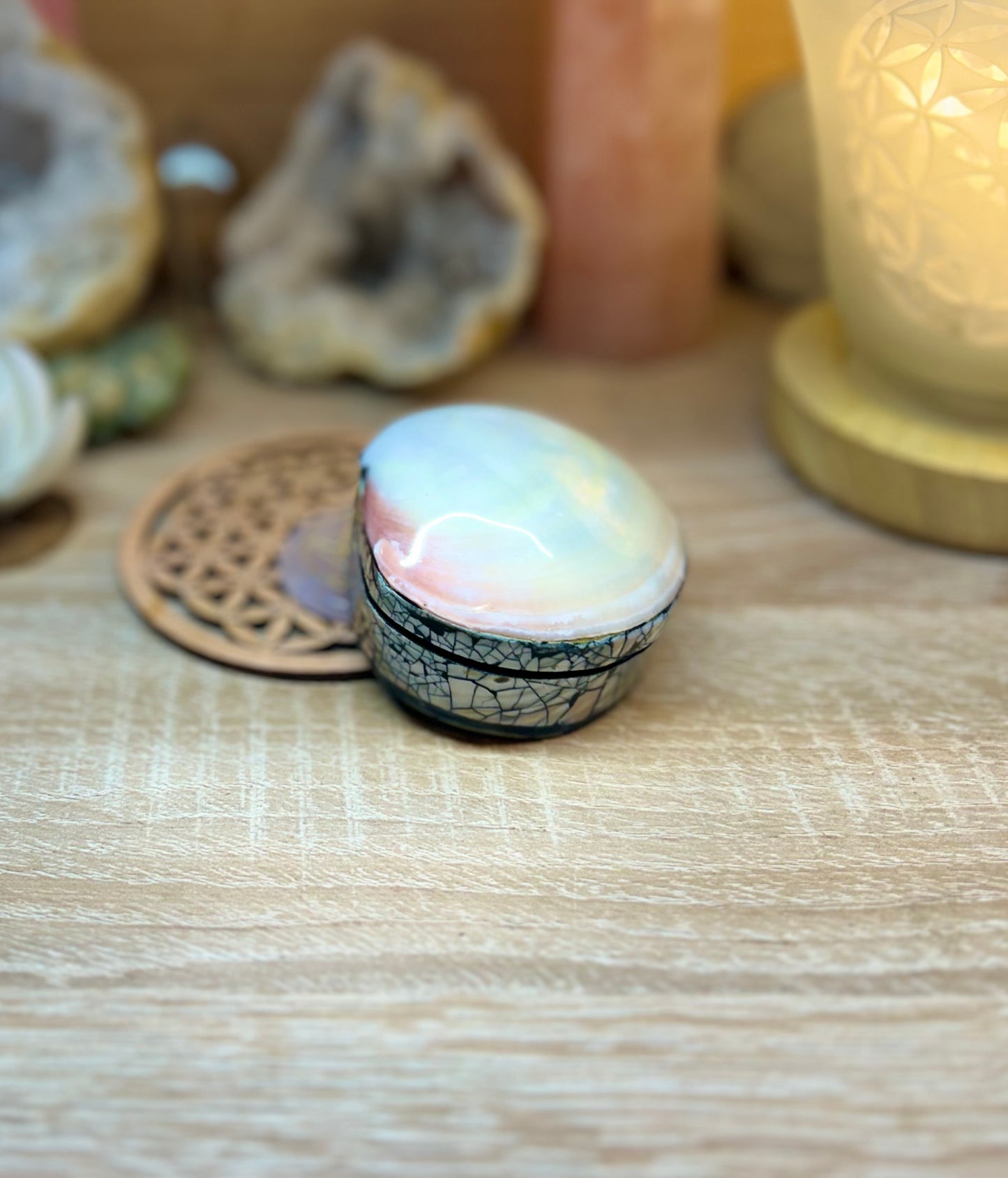 Boîte à bijoux coquillage et abalone