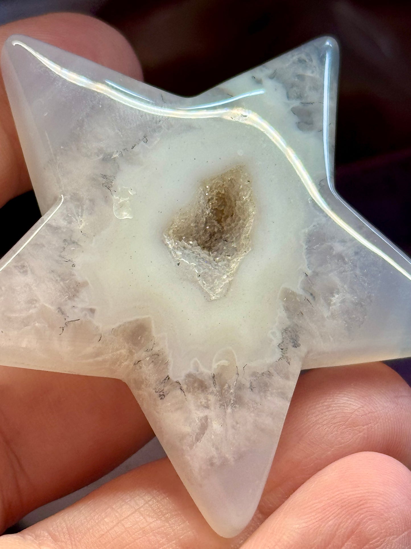 Agate druse en étoile