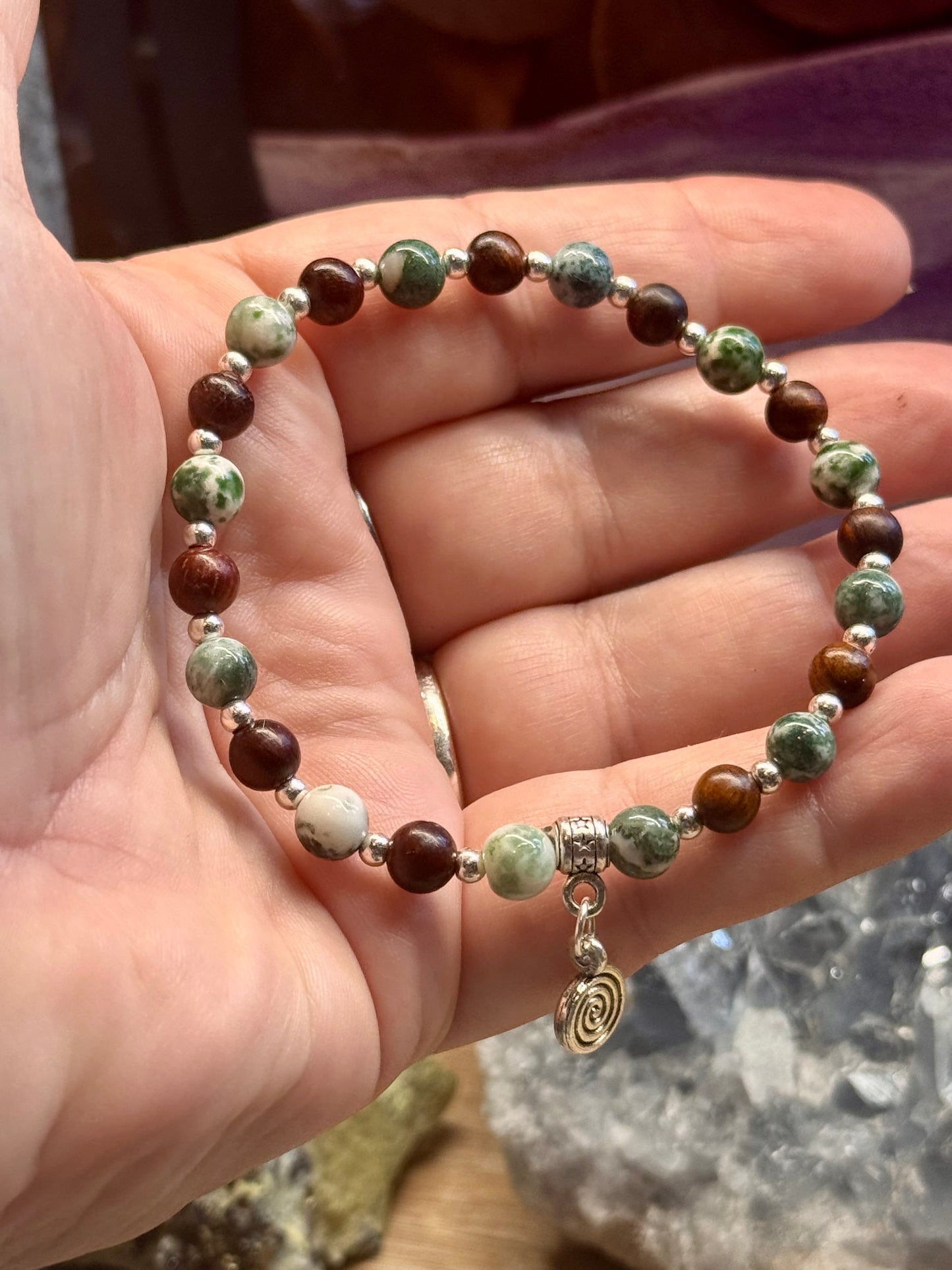 Bracelet de lithothérapie "Retrouver calme et Apaisement"