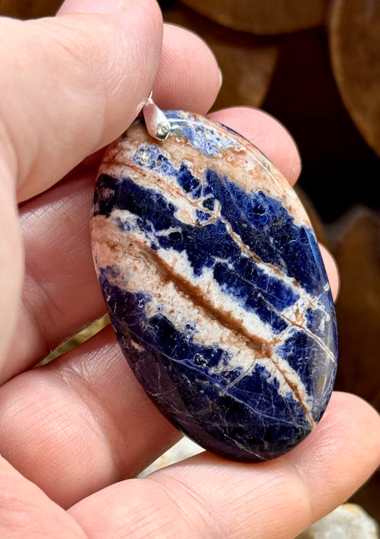 Pendentif de sodalite