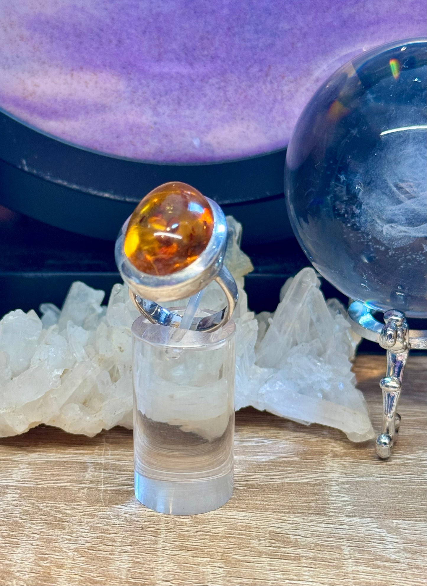 Bague en Ambre T55