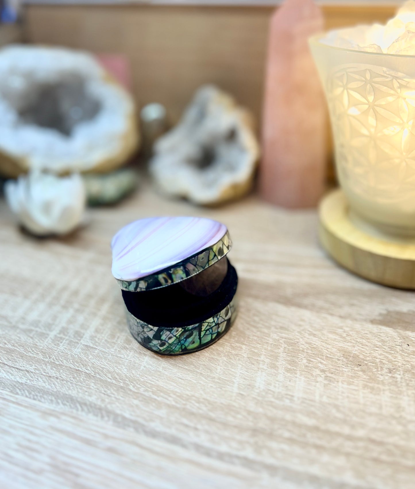Boîte à bijoux coquillage et abalone