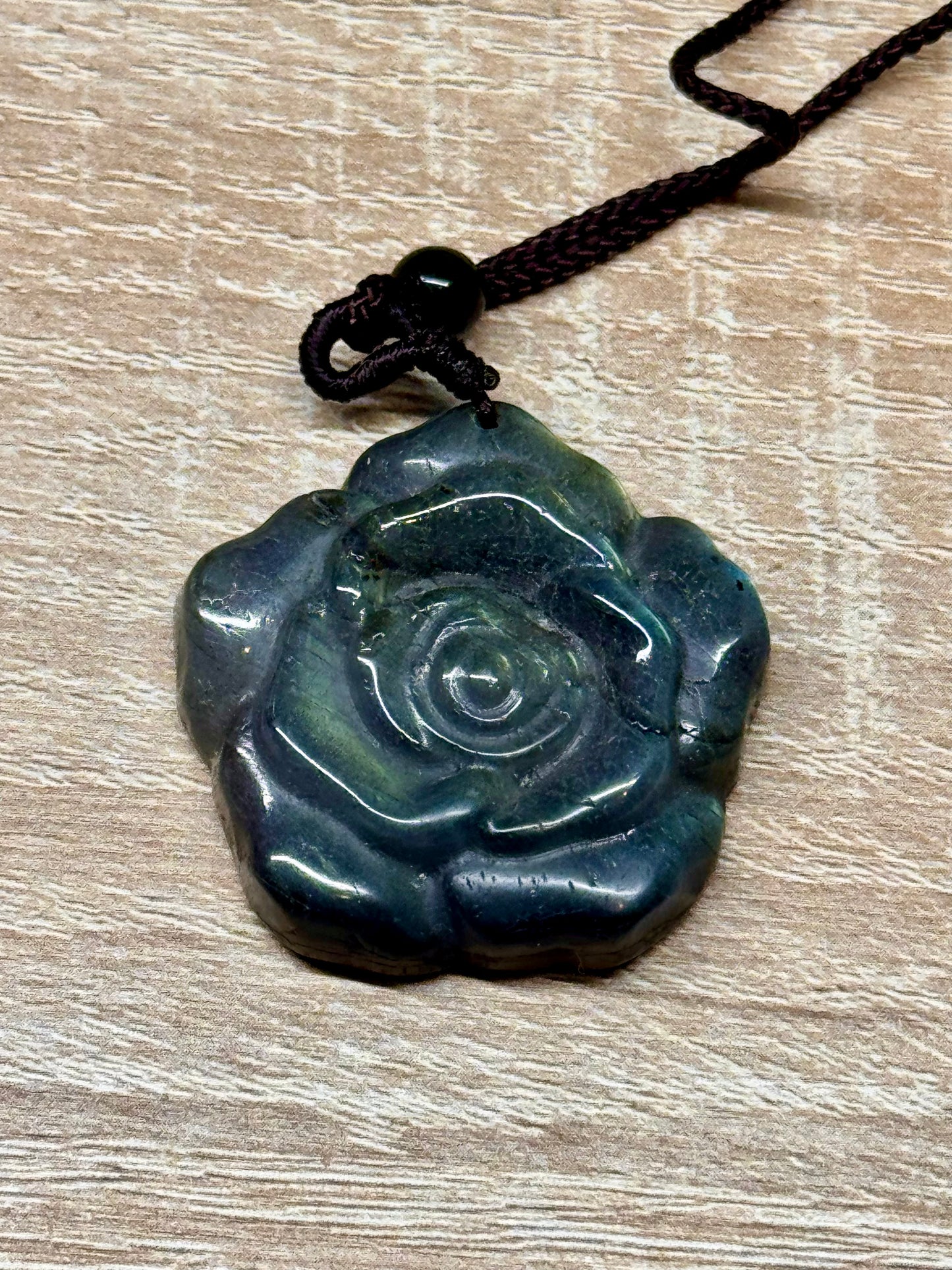Pendentif rose en Labradorite - 3