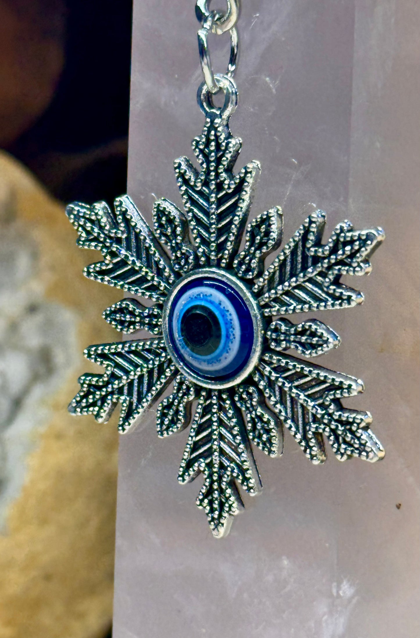 Porte-clé Œil de Nazar et Flocon de neige
