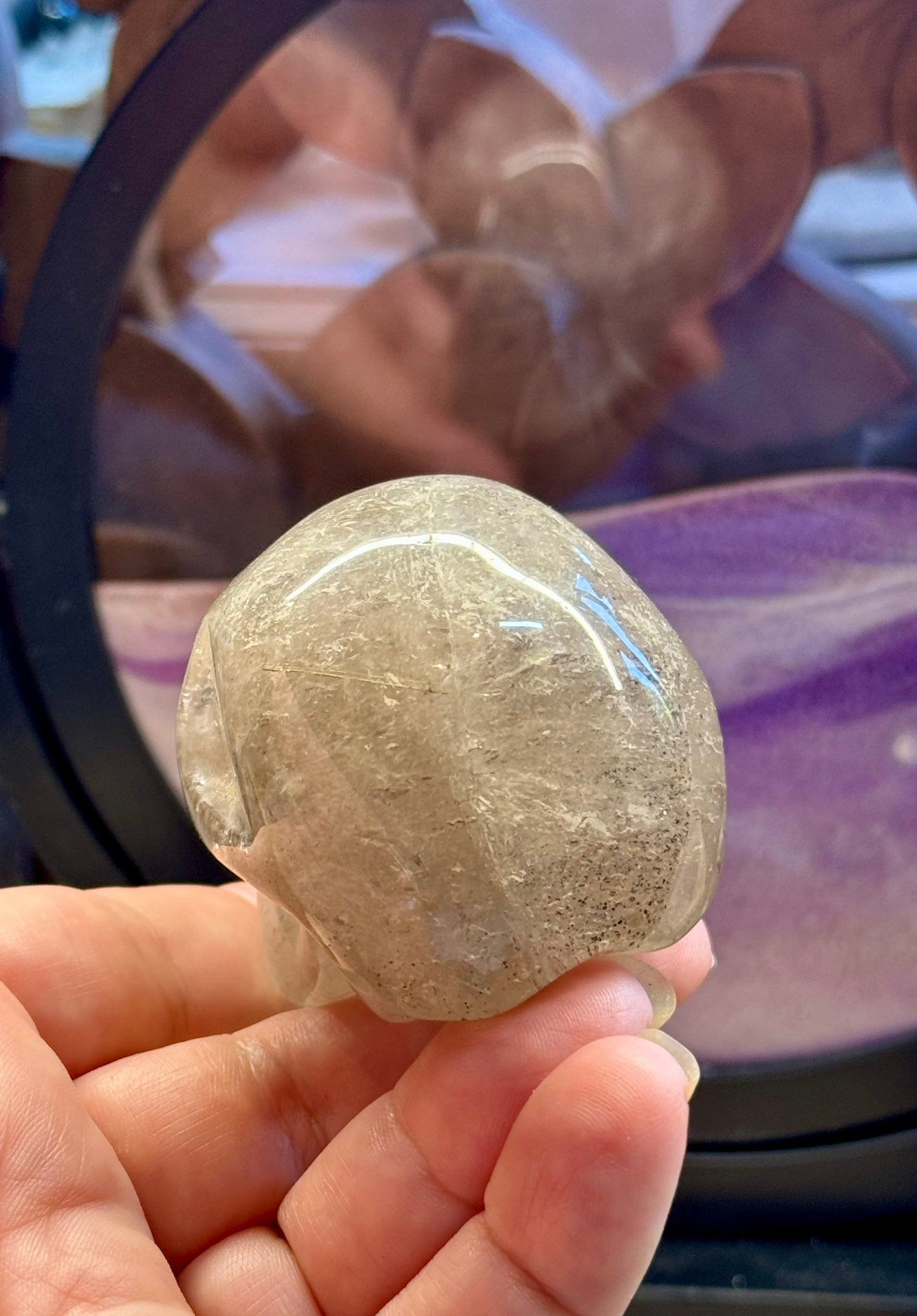 Crâne de Quartz Fumé