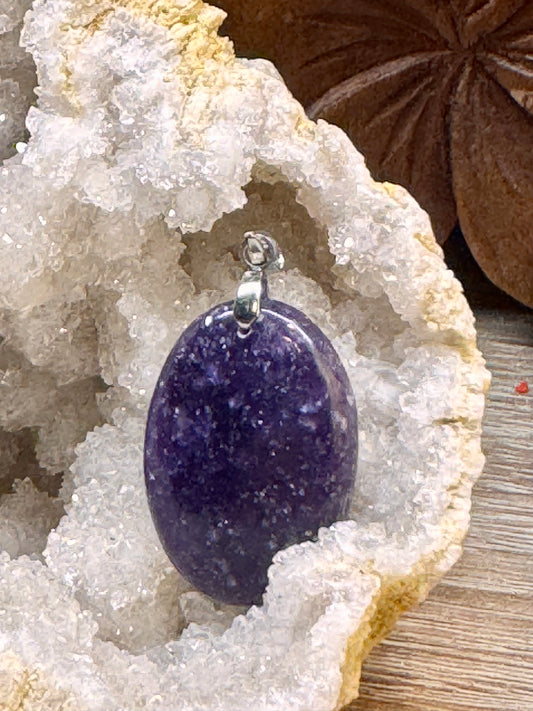 Pendentif de lépidolite