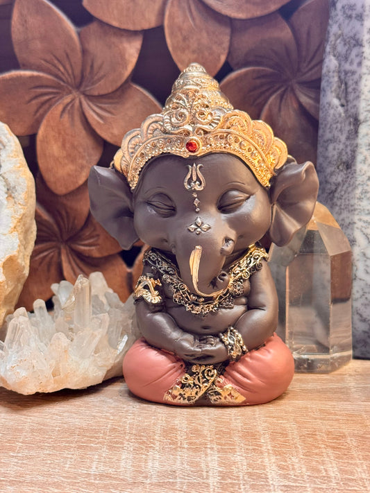 Statue Bébé Ganesh méditation