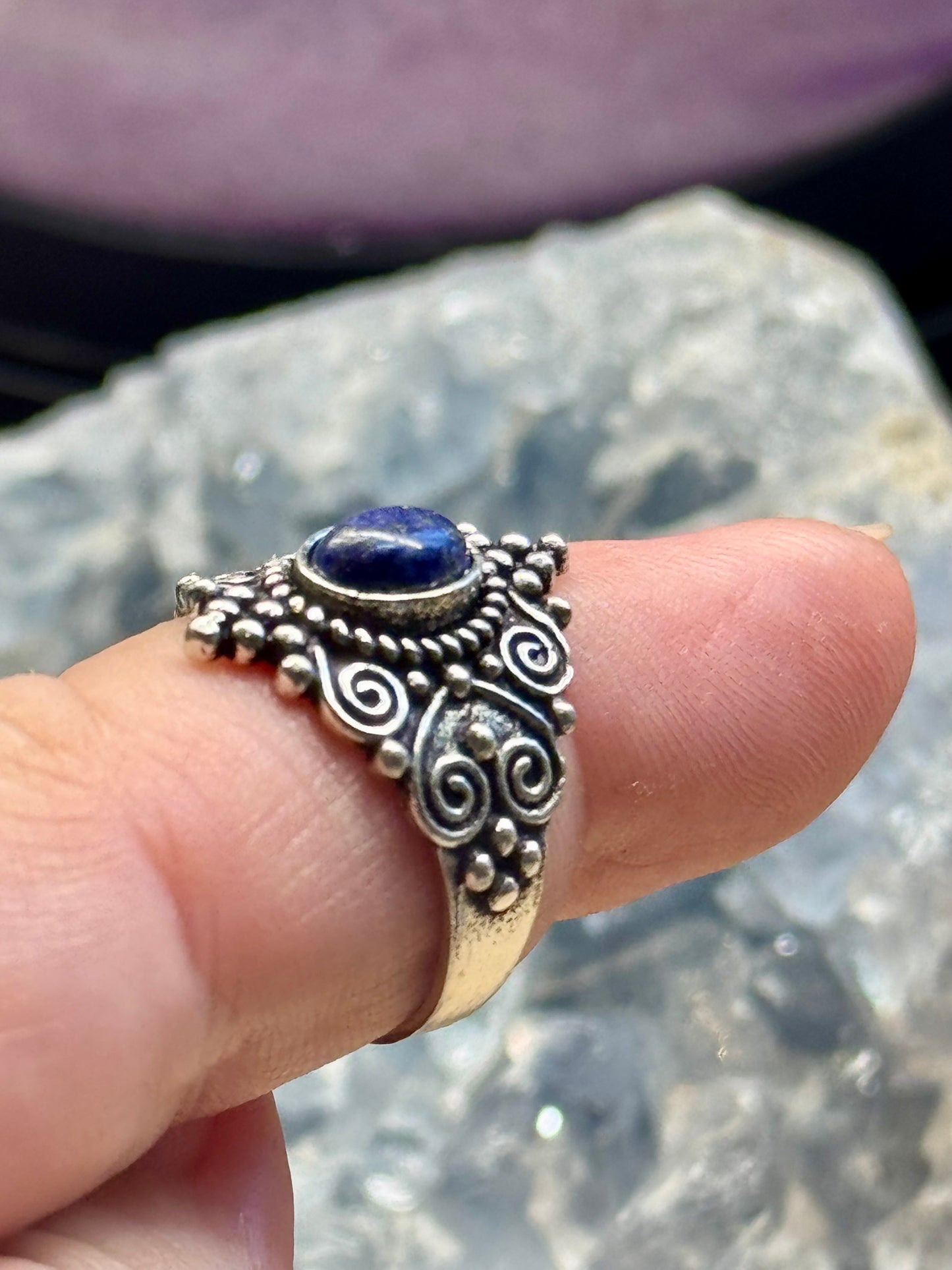 Bague de Lapis-lazuli T57
