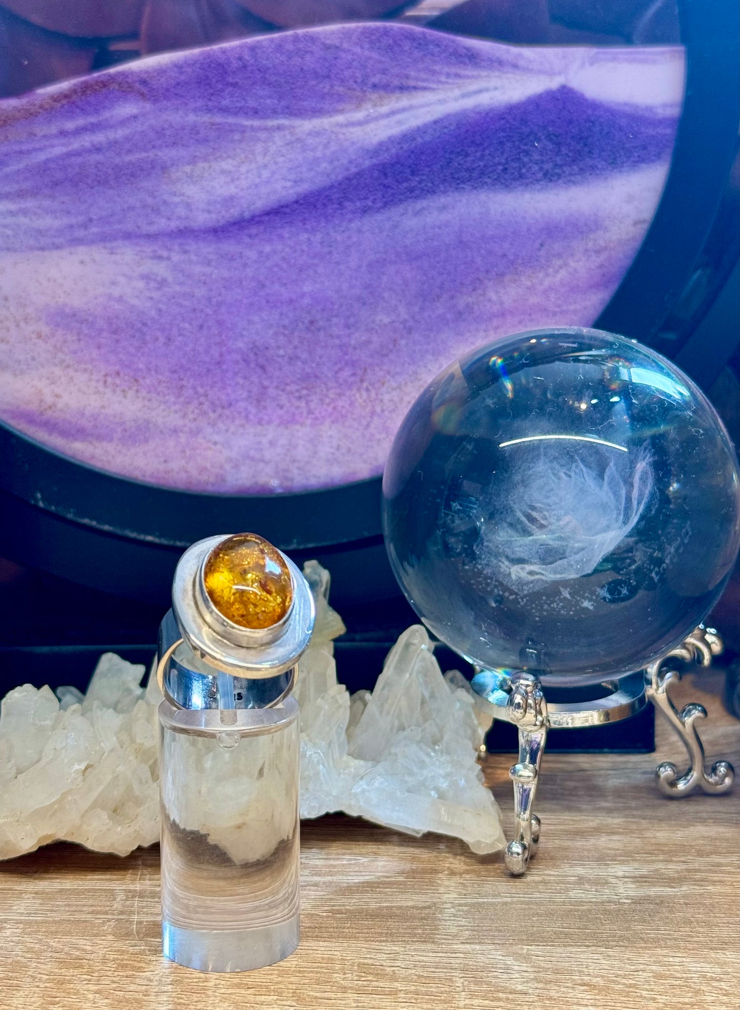 Bague en Ambre T53