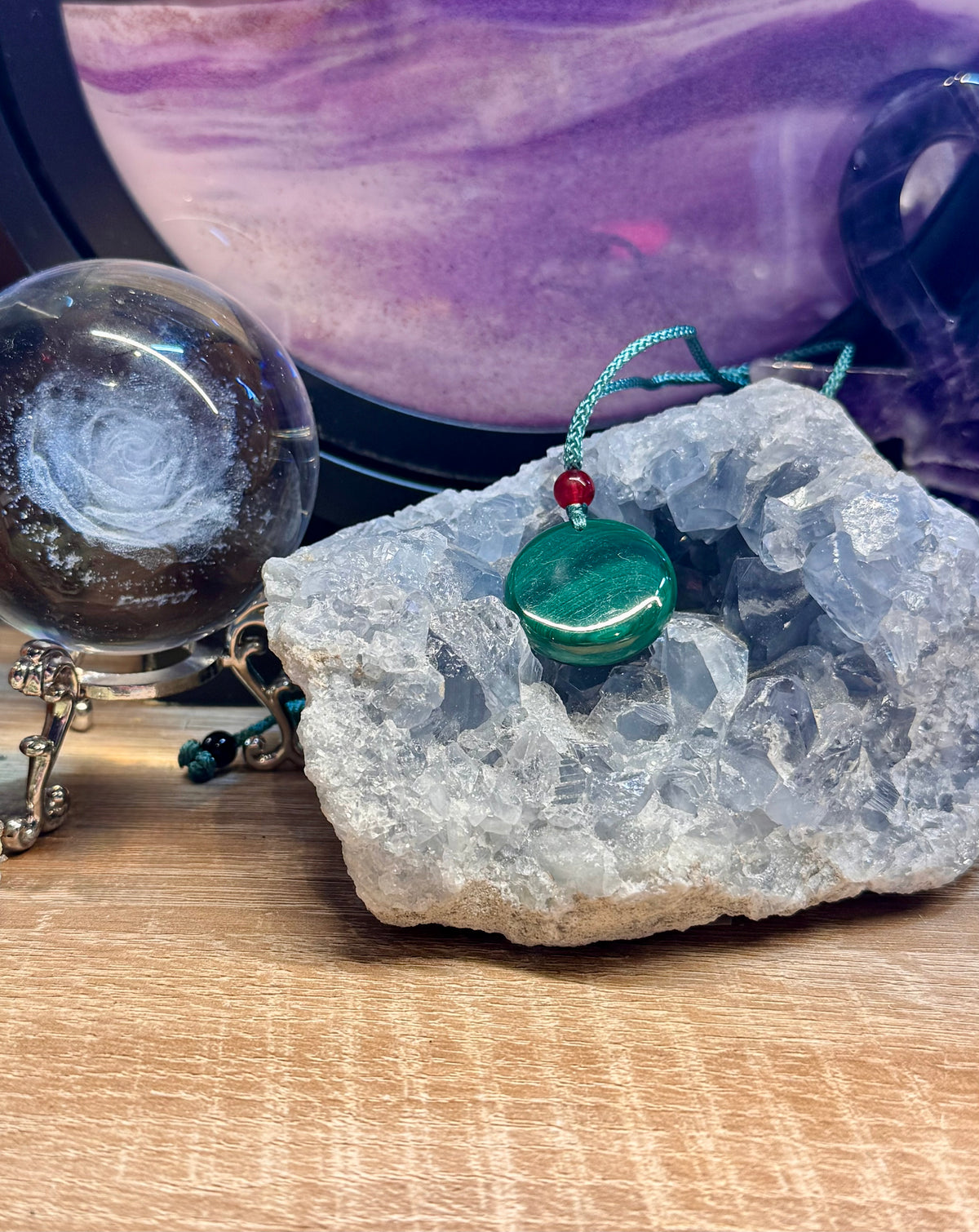 Collier ajustable Malachite 1