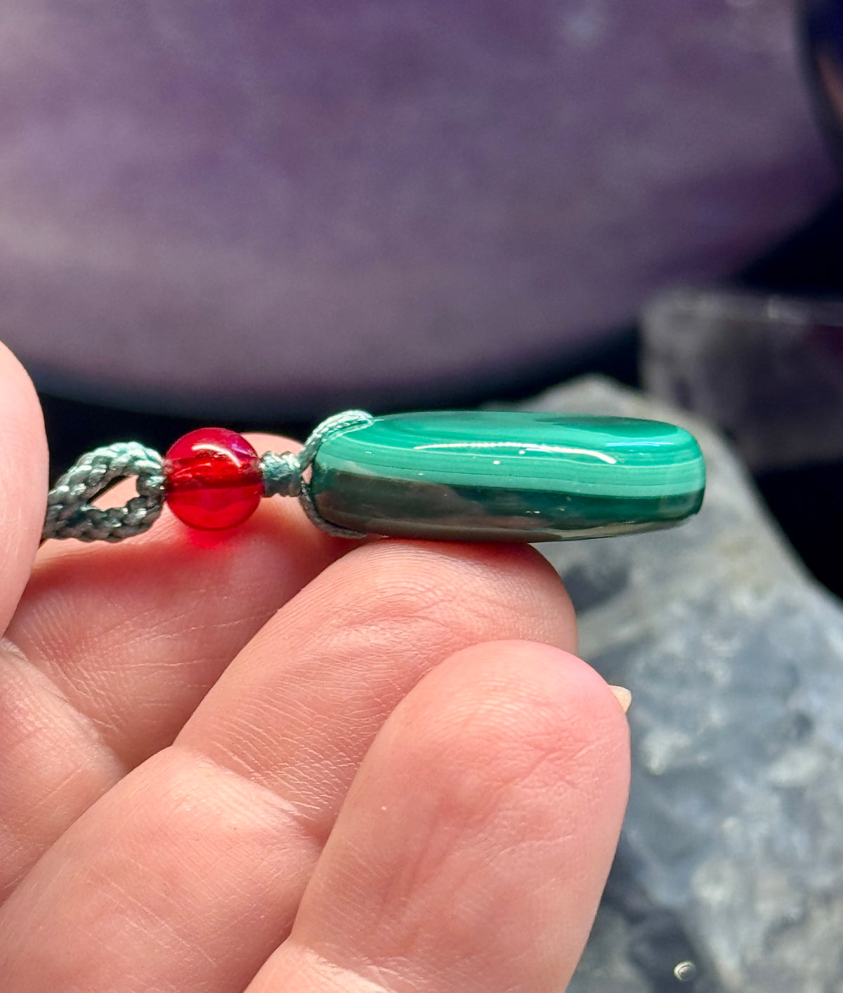 Collier ajustable Malachite 2