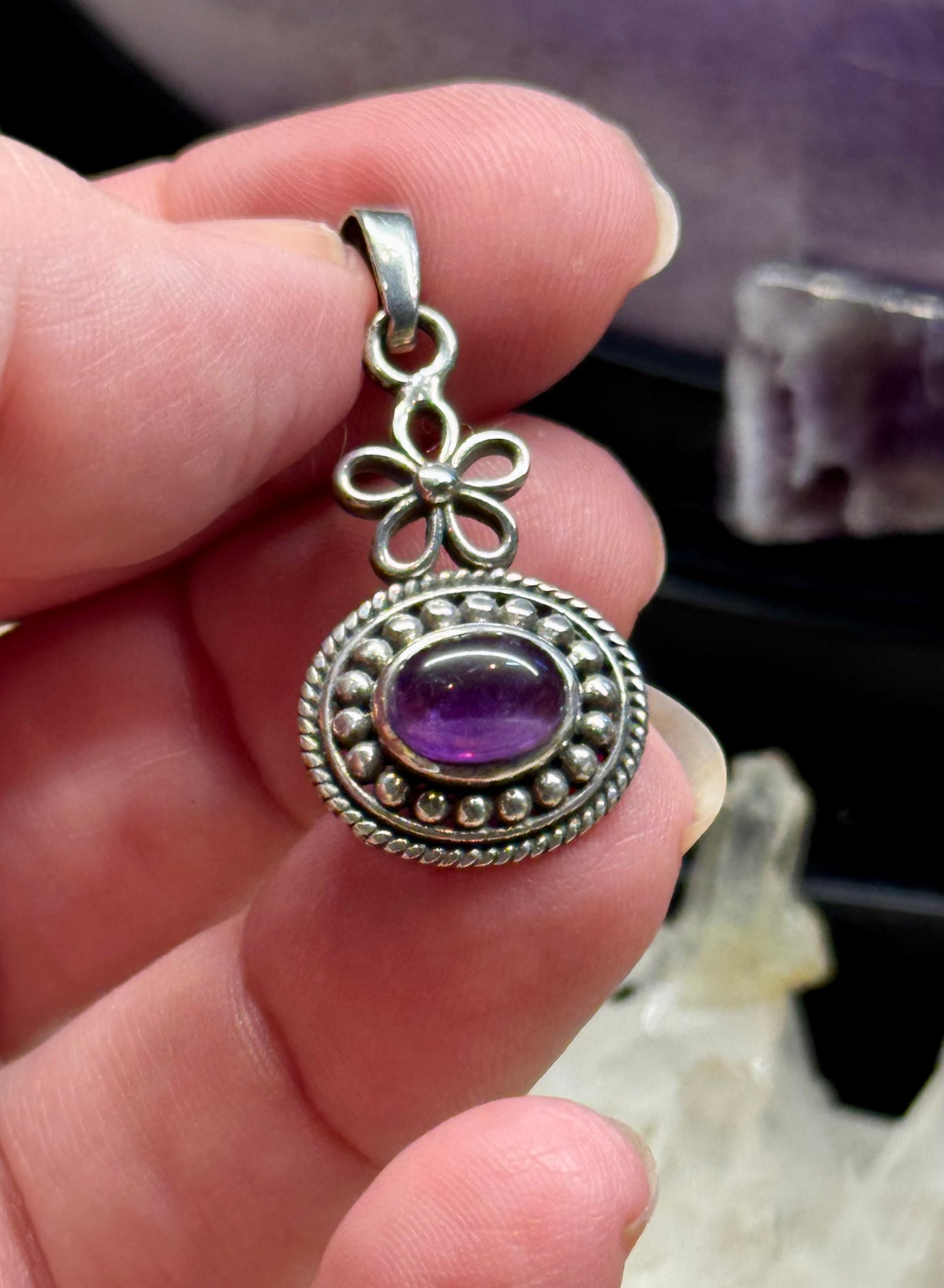 Pendentif Améthyste en argent