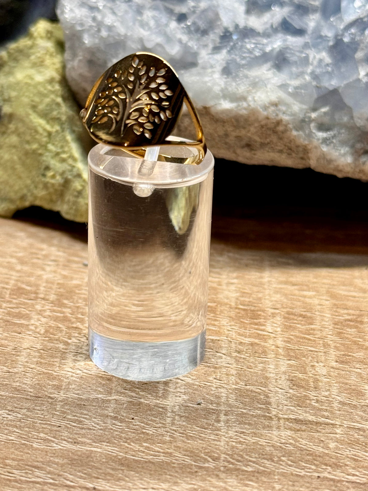 Bague Arbre de vie T56 doré