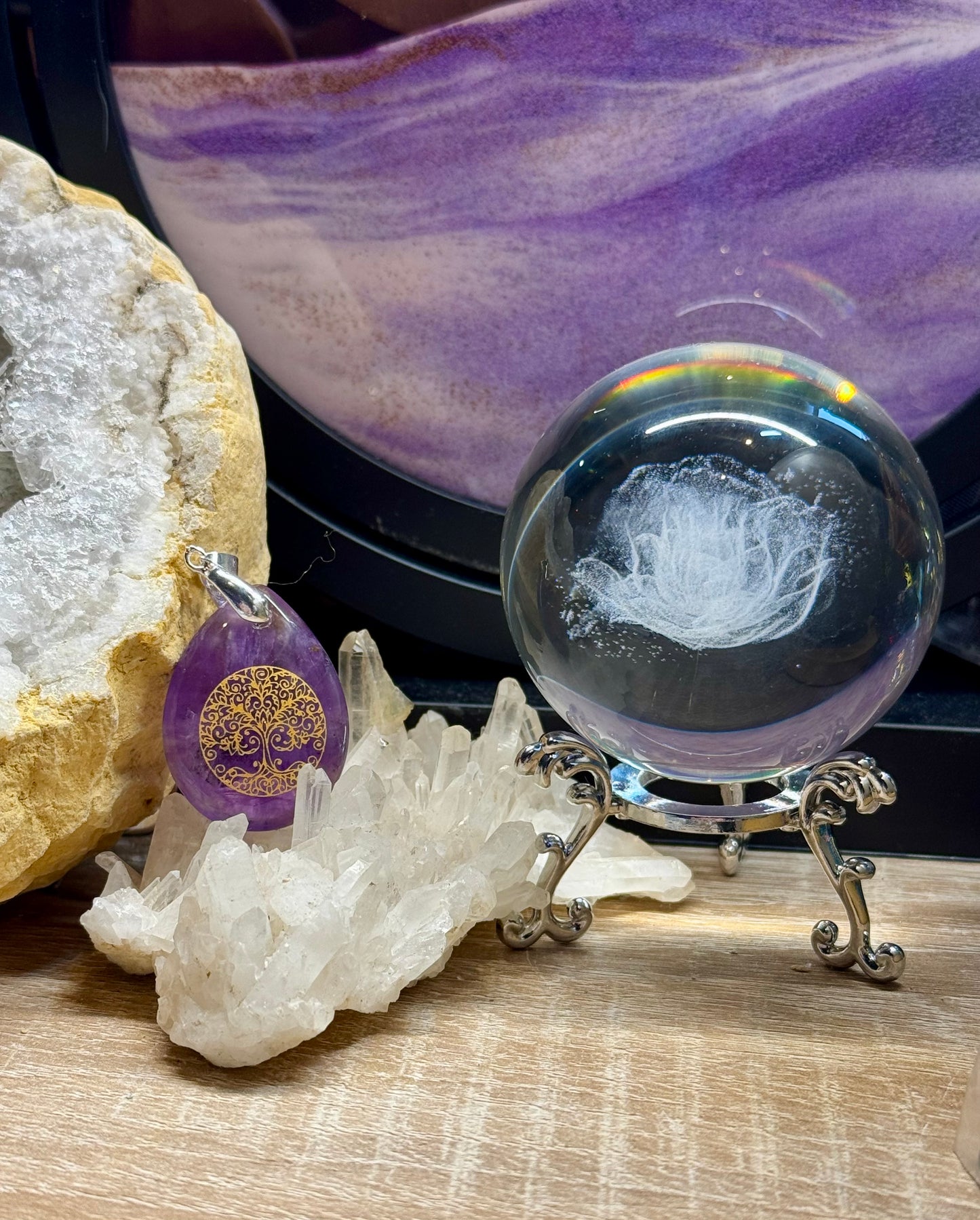 Pendentif goutte d’Améthyste
