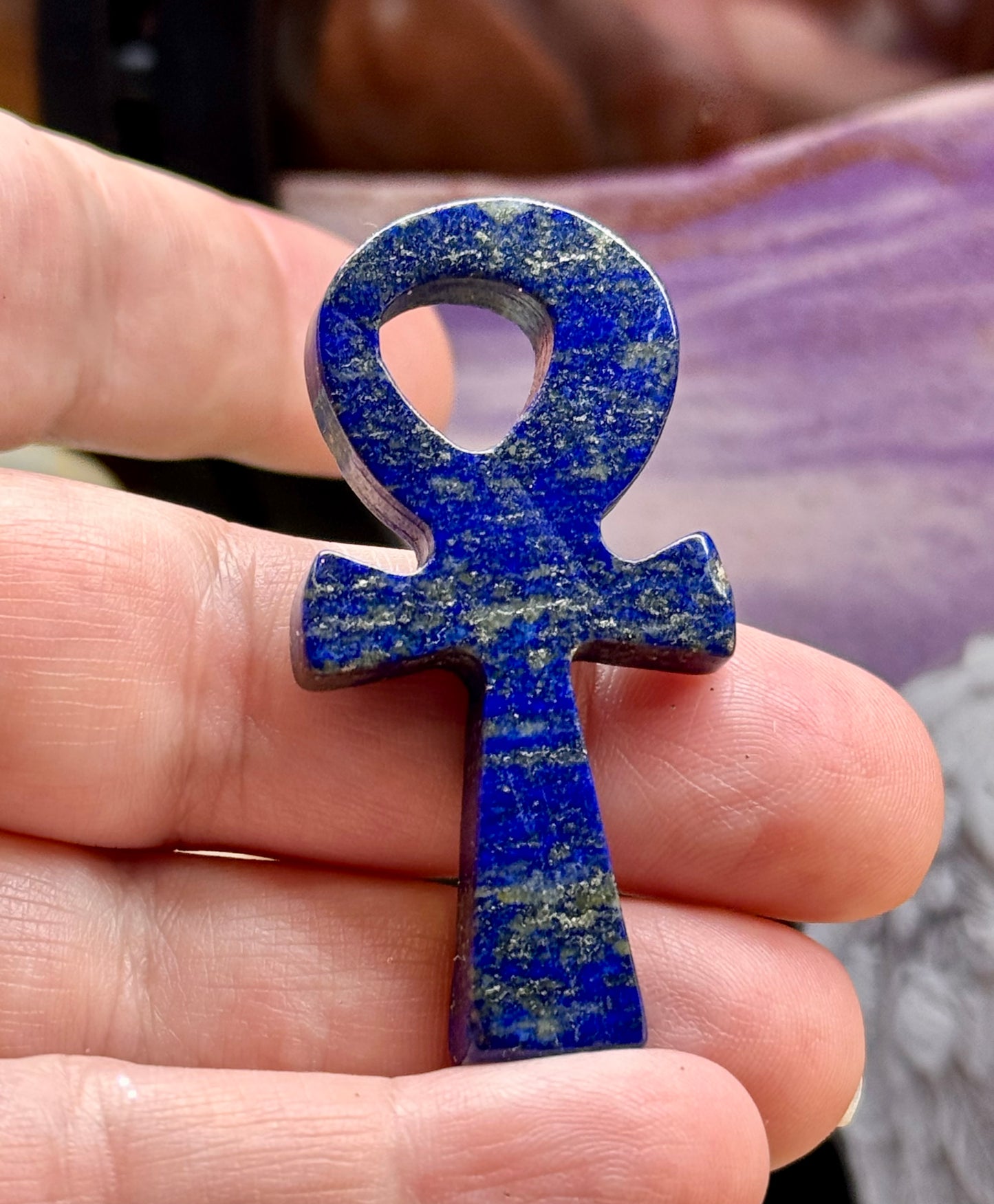 Croix de Ânkh en Lapis Lazuli 2