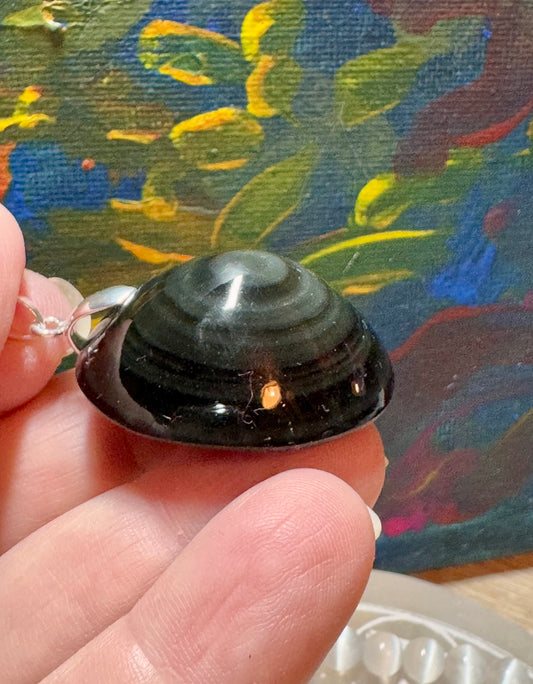 Pendentif d’obsidienne Œil Céleste