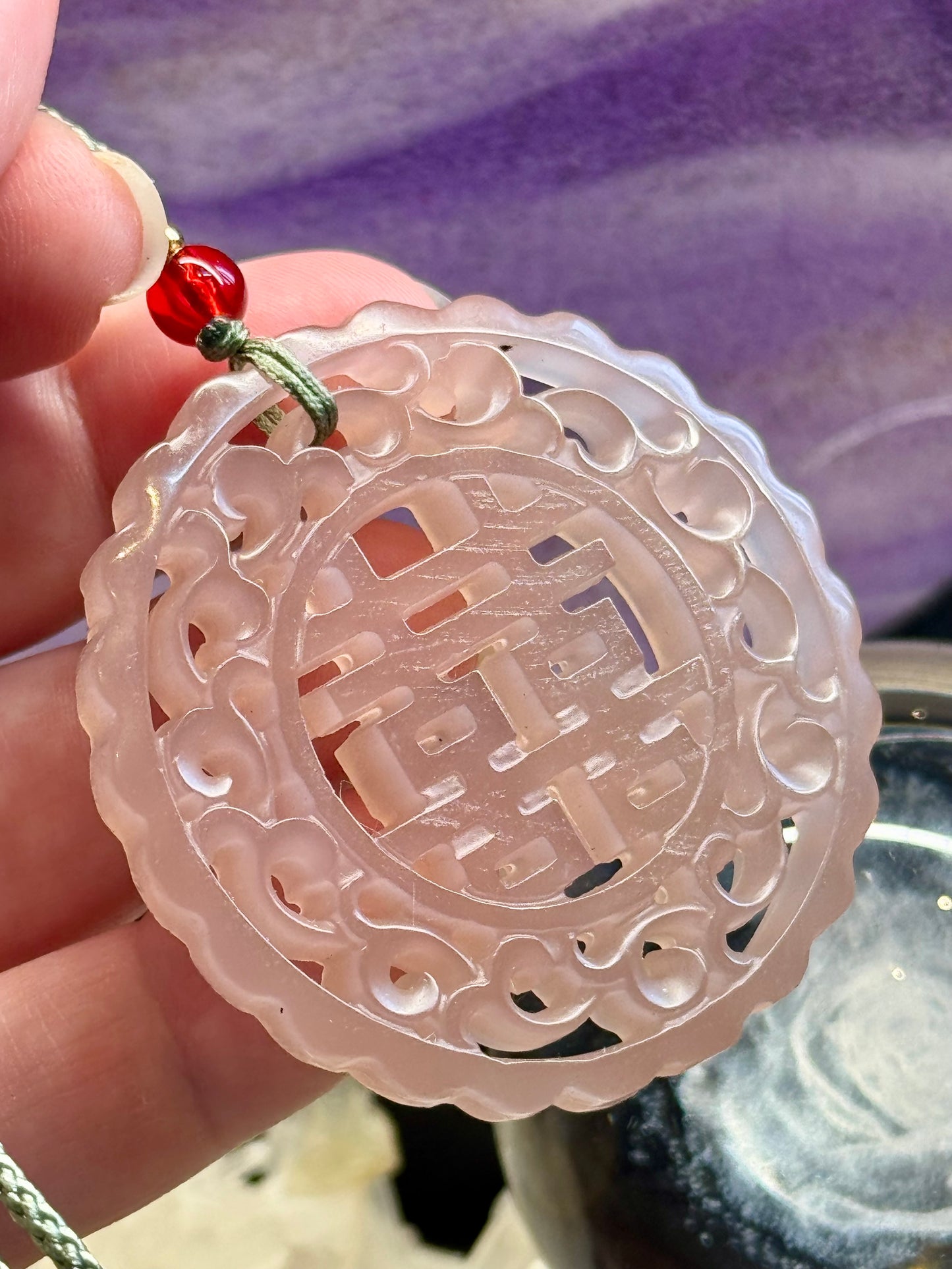 Pendentif en Quartz Rose