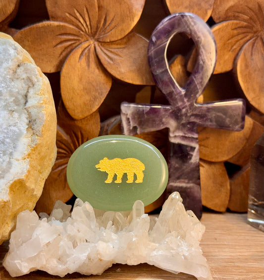 Galets gravés avec animaux