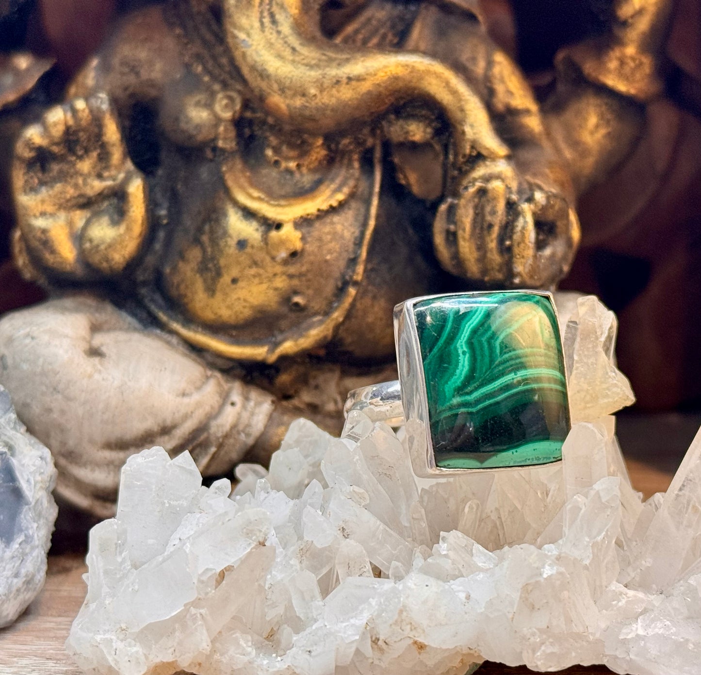 Bague malachite