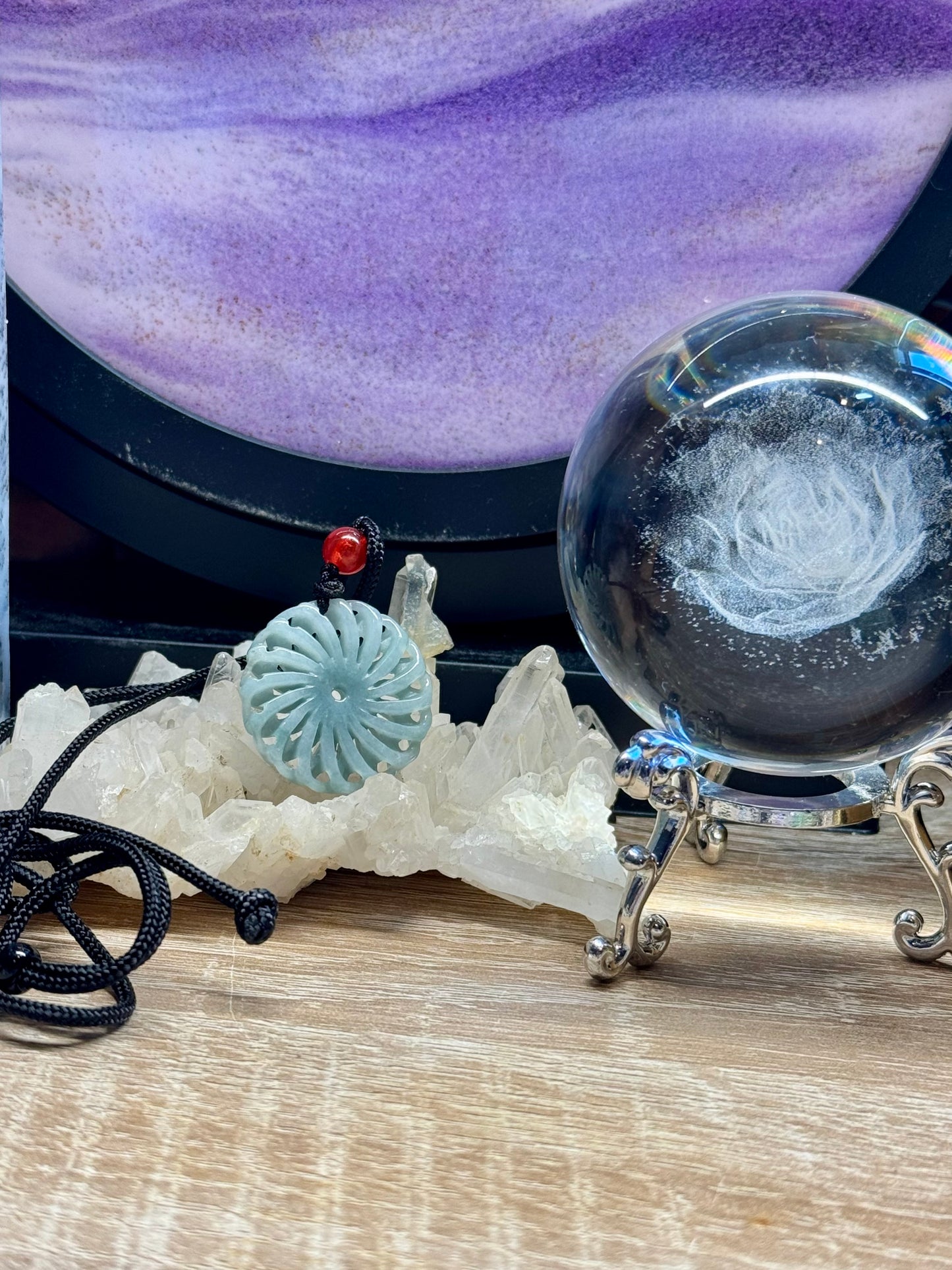 Collier avec sphère de Jade
