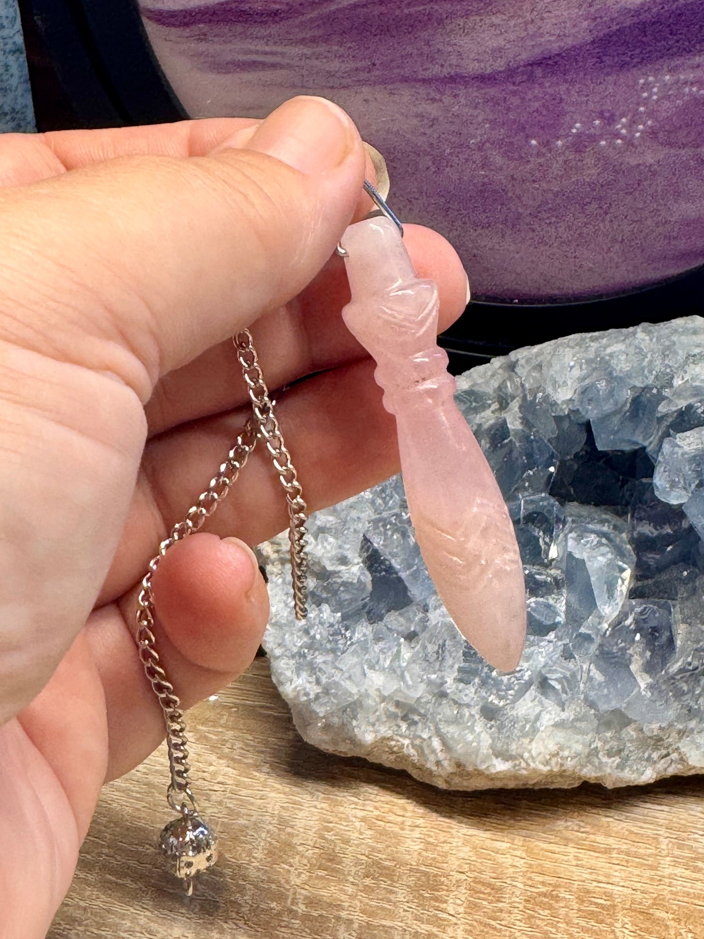 Pendule Thot en Quartz Rose