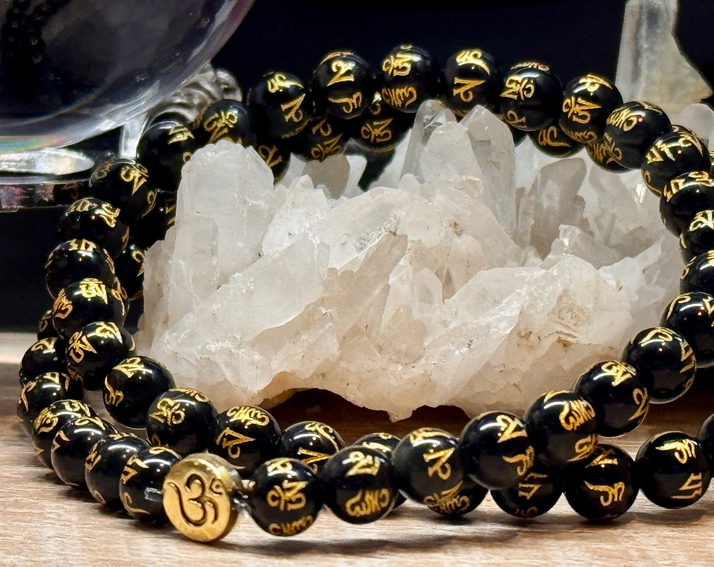 Double bracelet de protection obsidienne Œil Céleste