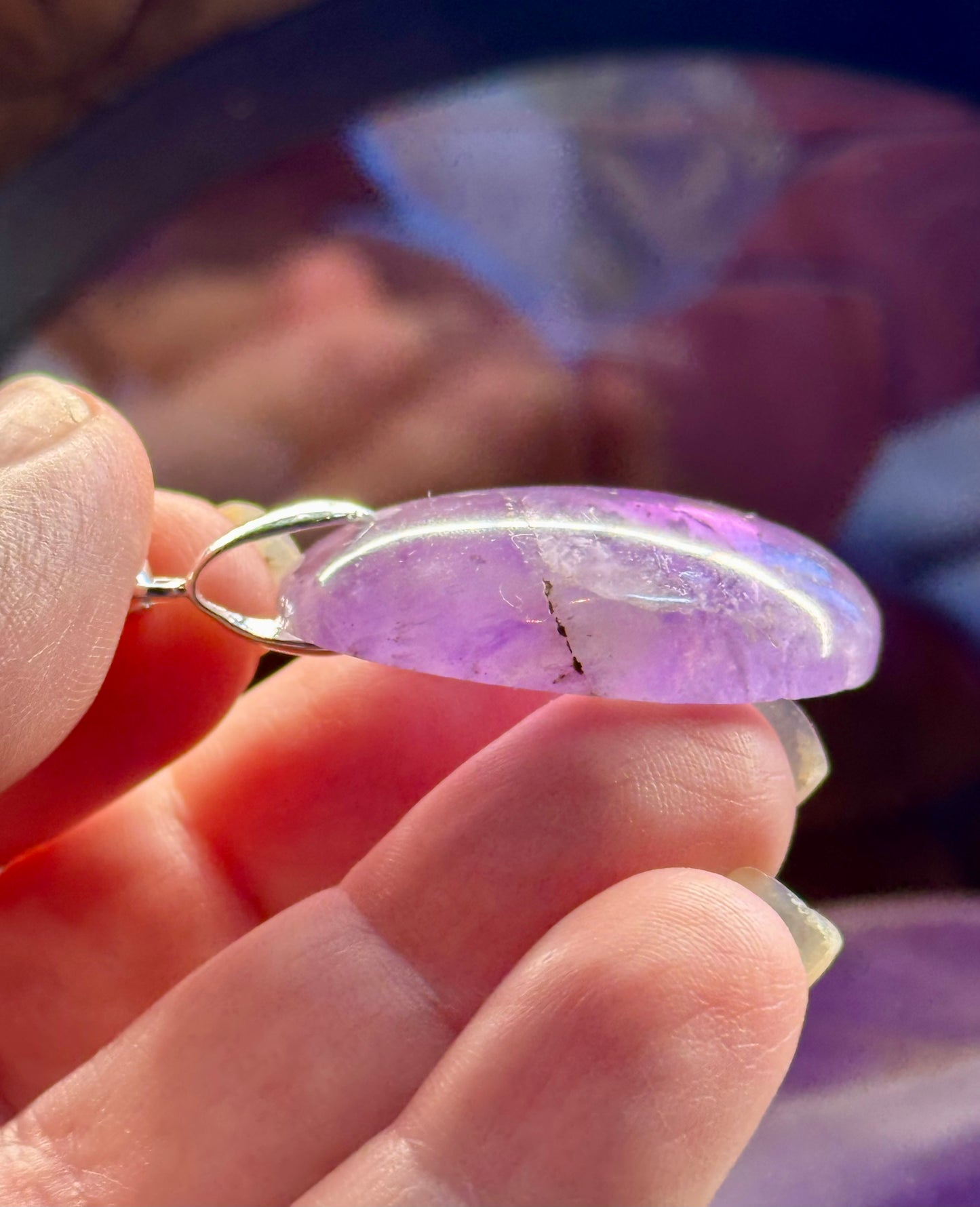 Pendentif en Améthyste ovale