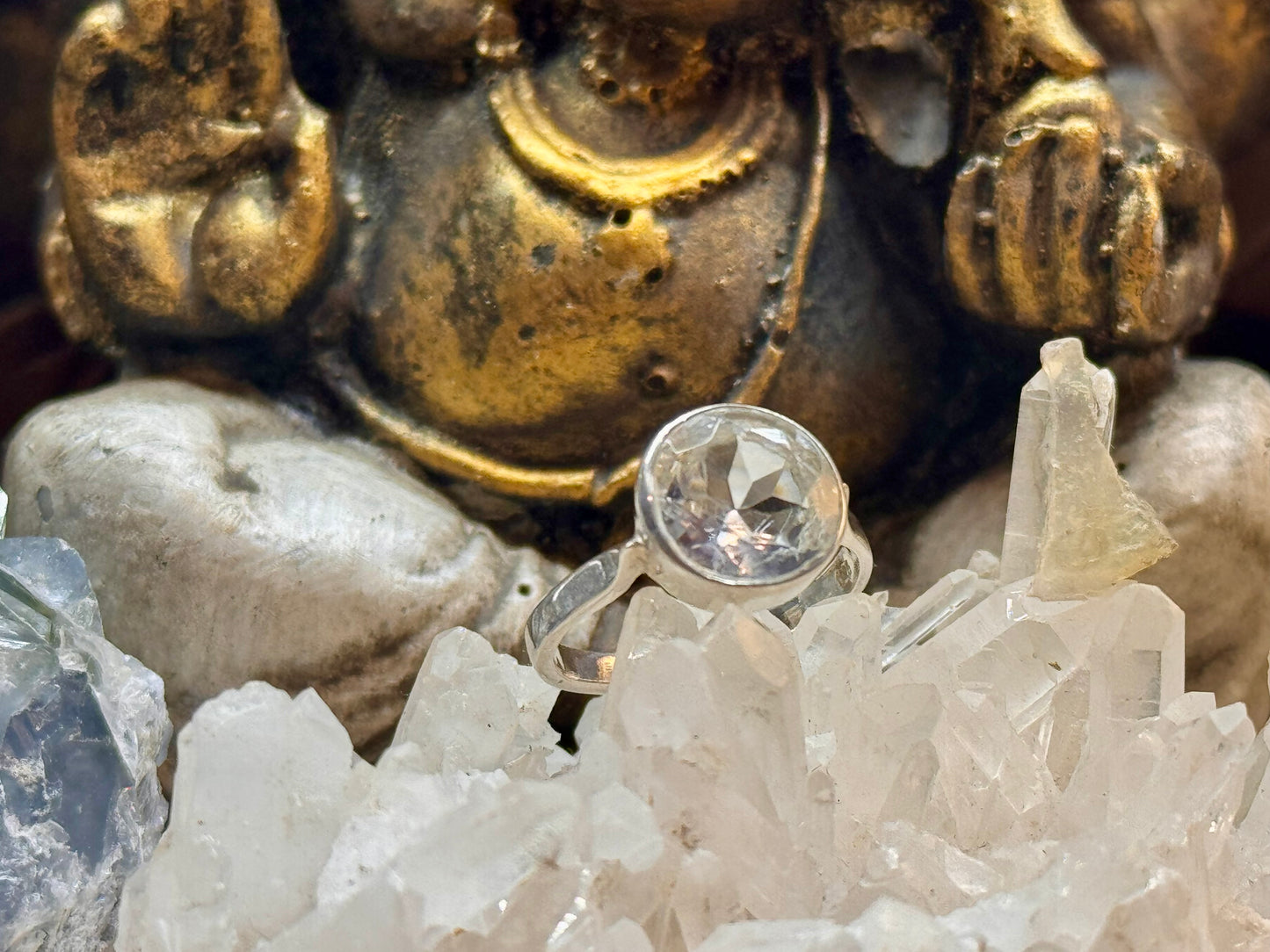 Bague en Quartz Blanc