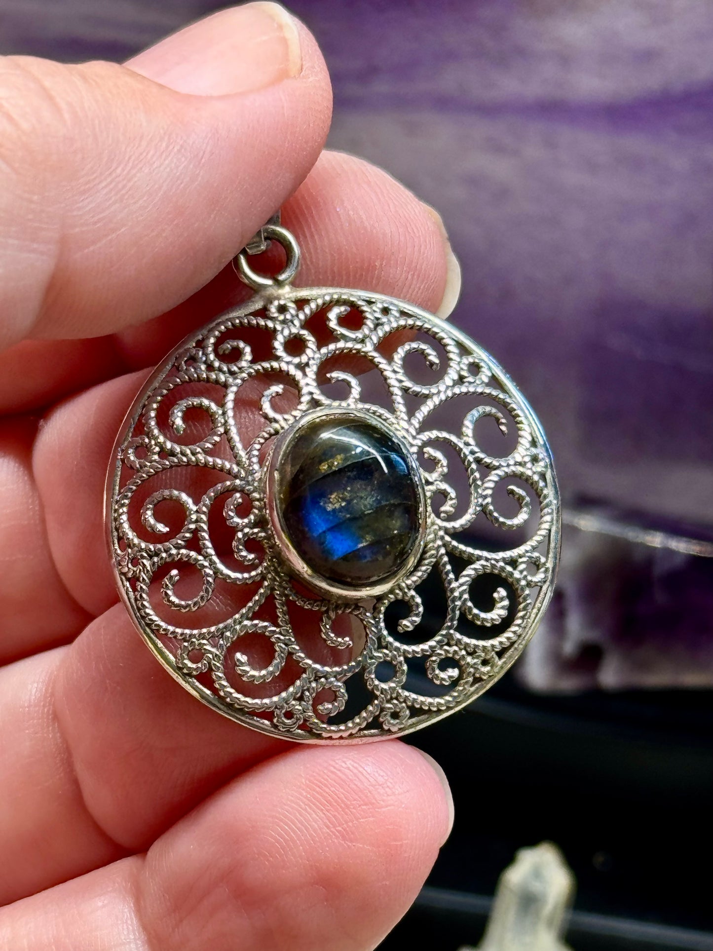 Pendentif en argent et Labradorite