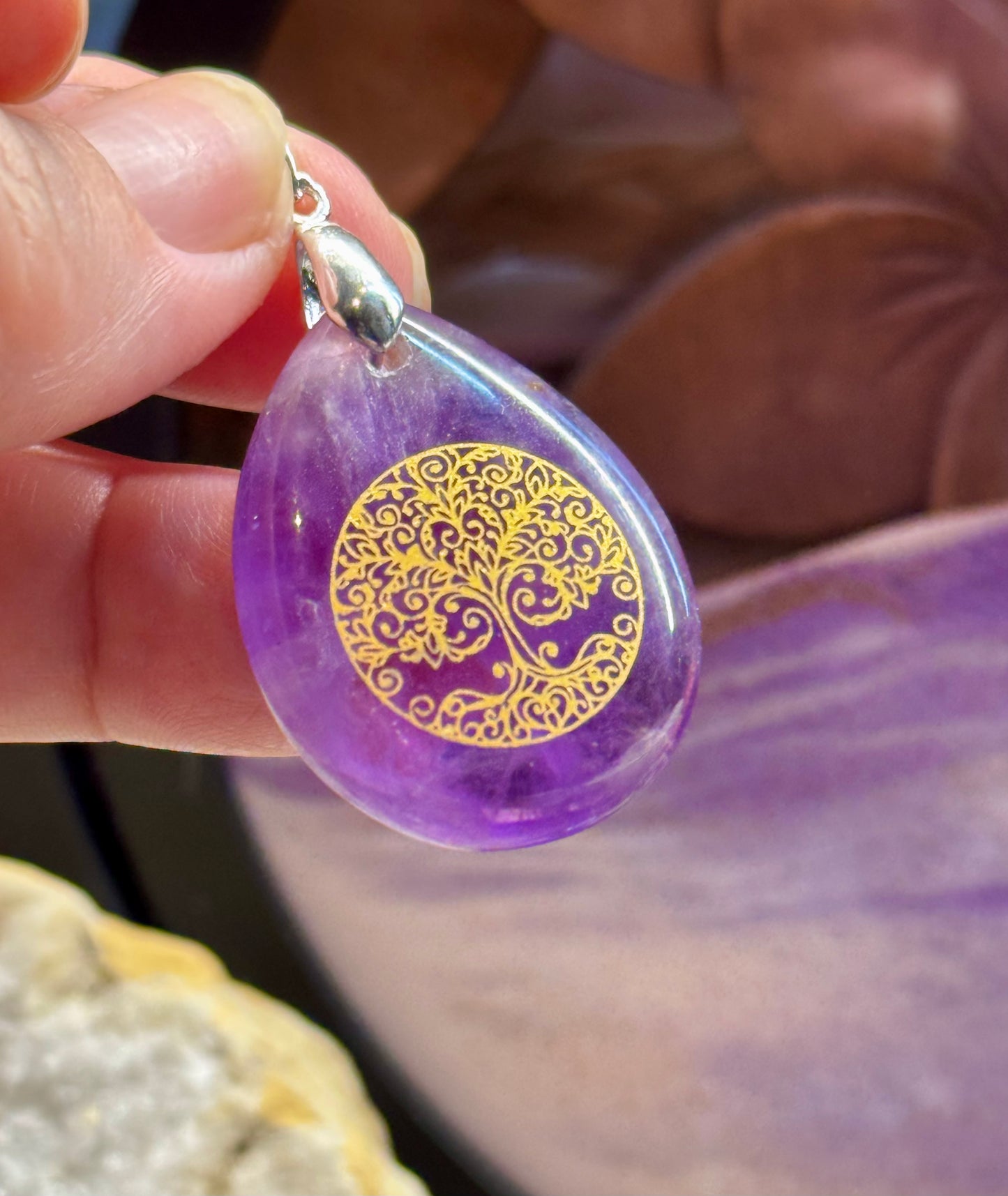 Pendentif goutte d’Améthyste