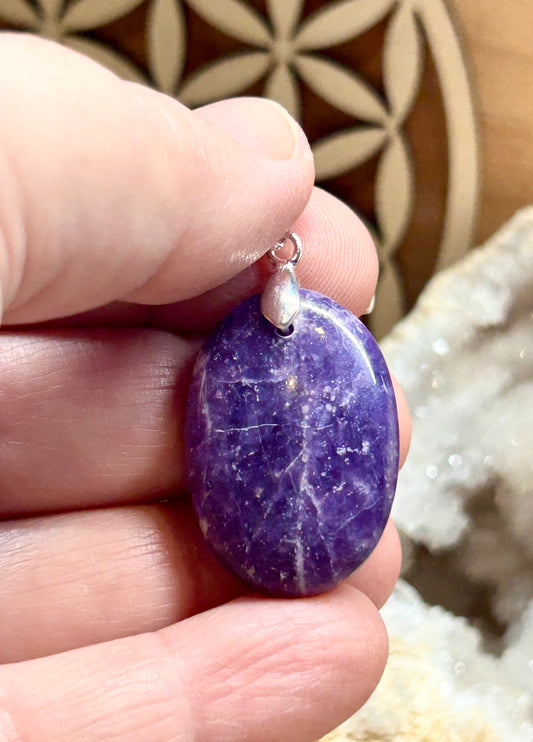 Pendentif de lépidolite