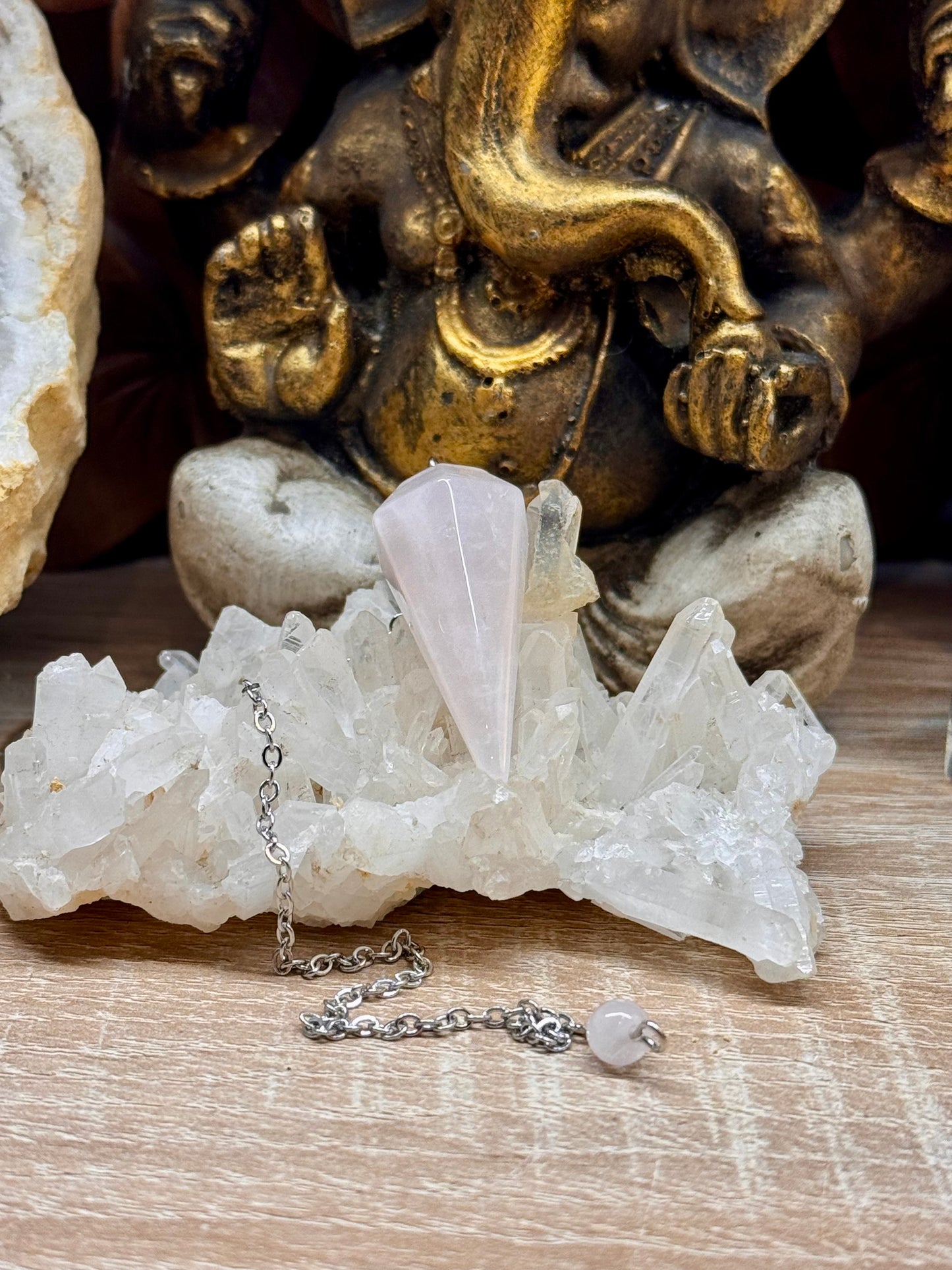 Pendule conique Quartz Rose
