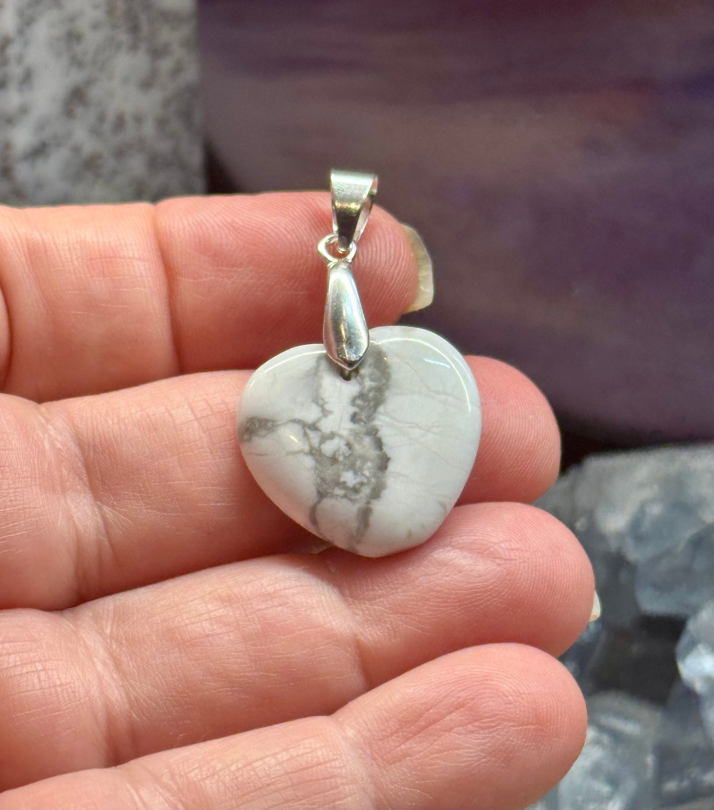 Pendentif Cœur en Howlite