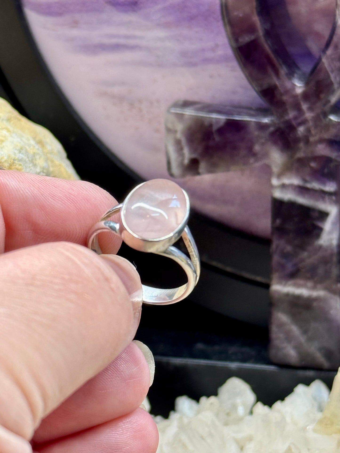 Bague Quartz Rose T54