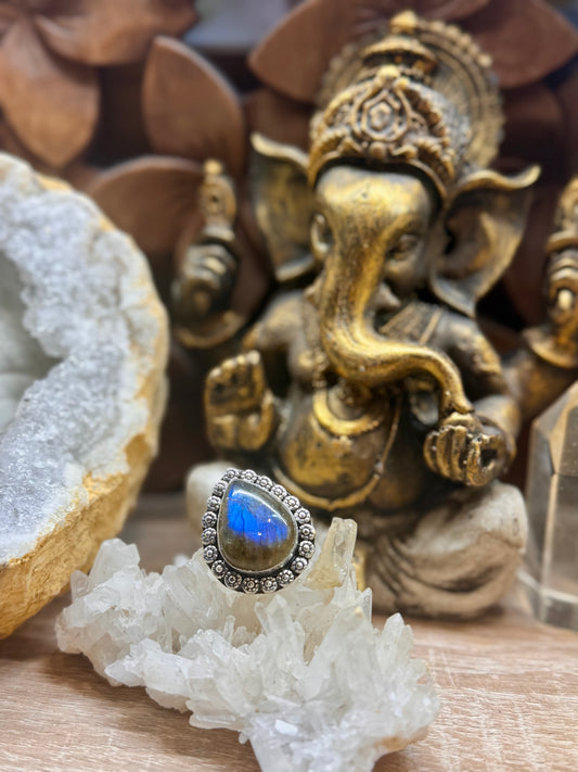 Bague Labradorite T55