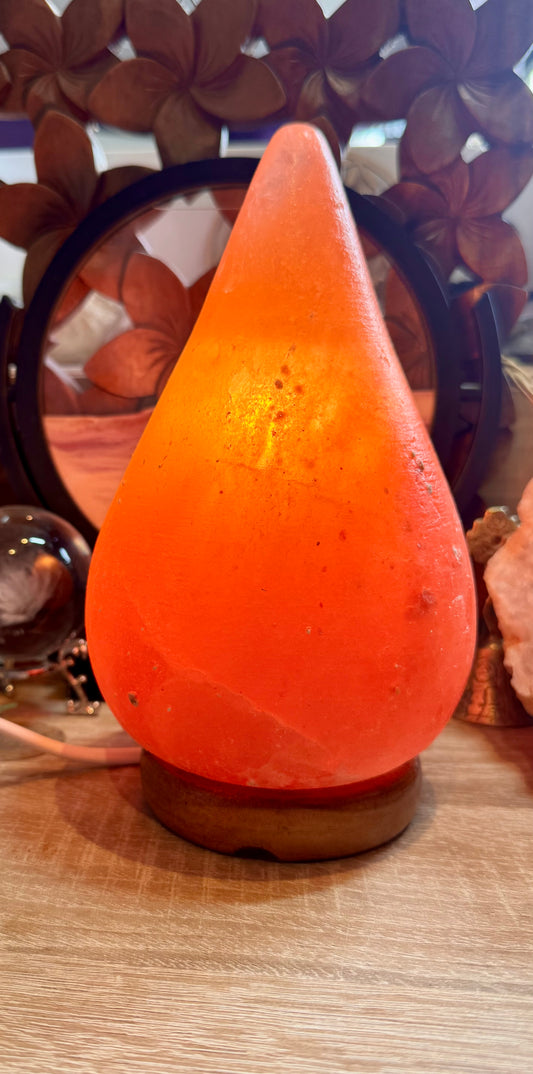 Lampe de sel en forme de goutte