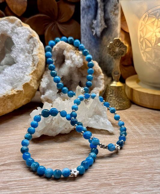 Bracelet en Apatite bleue