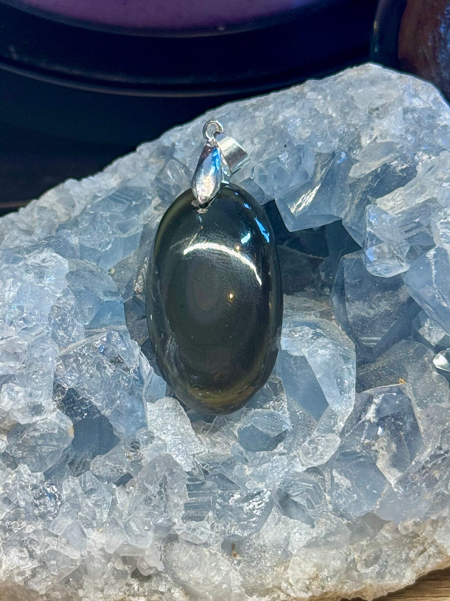 Pendentif d’obsidienne Oeil céleste 1