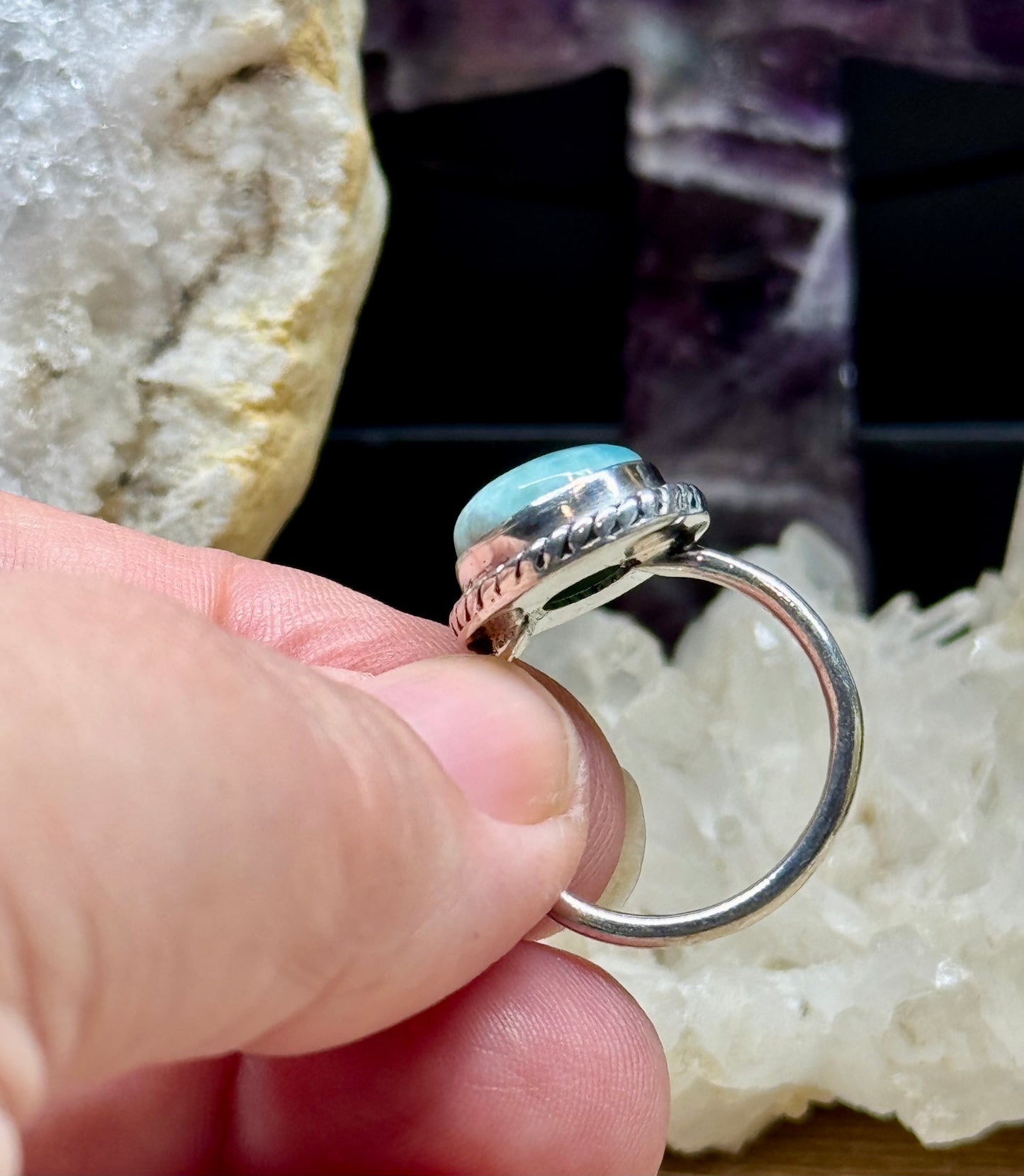 Bague Larimar en argent 925