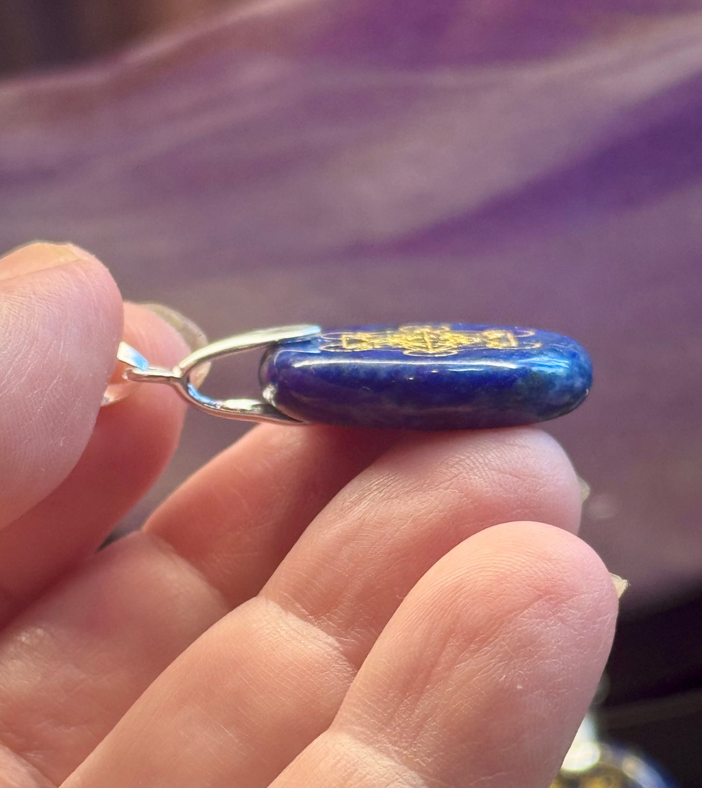Pendentif Lapis Lazuli & Sceau de Métatron