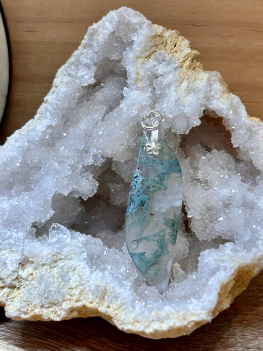 Pendentif d’agate mousse