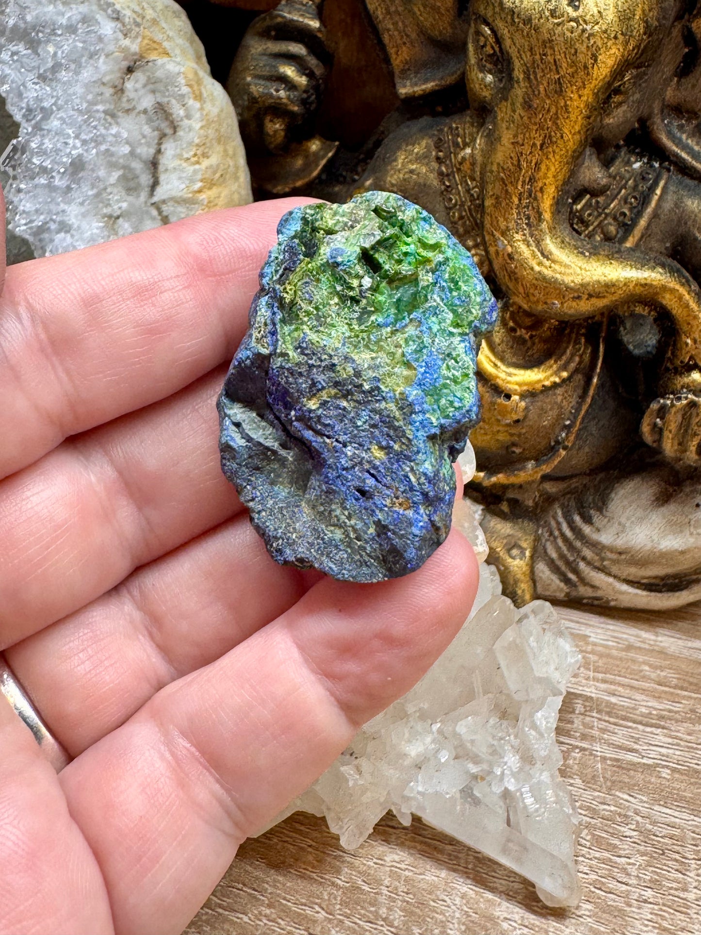 Galets et Pierres semi-polis d’Azurite Malachite