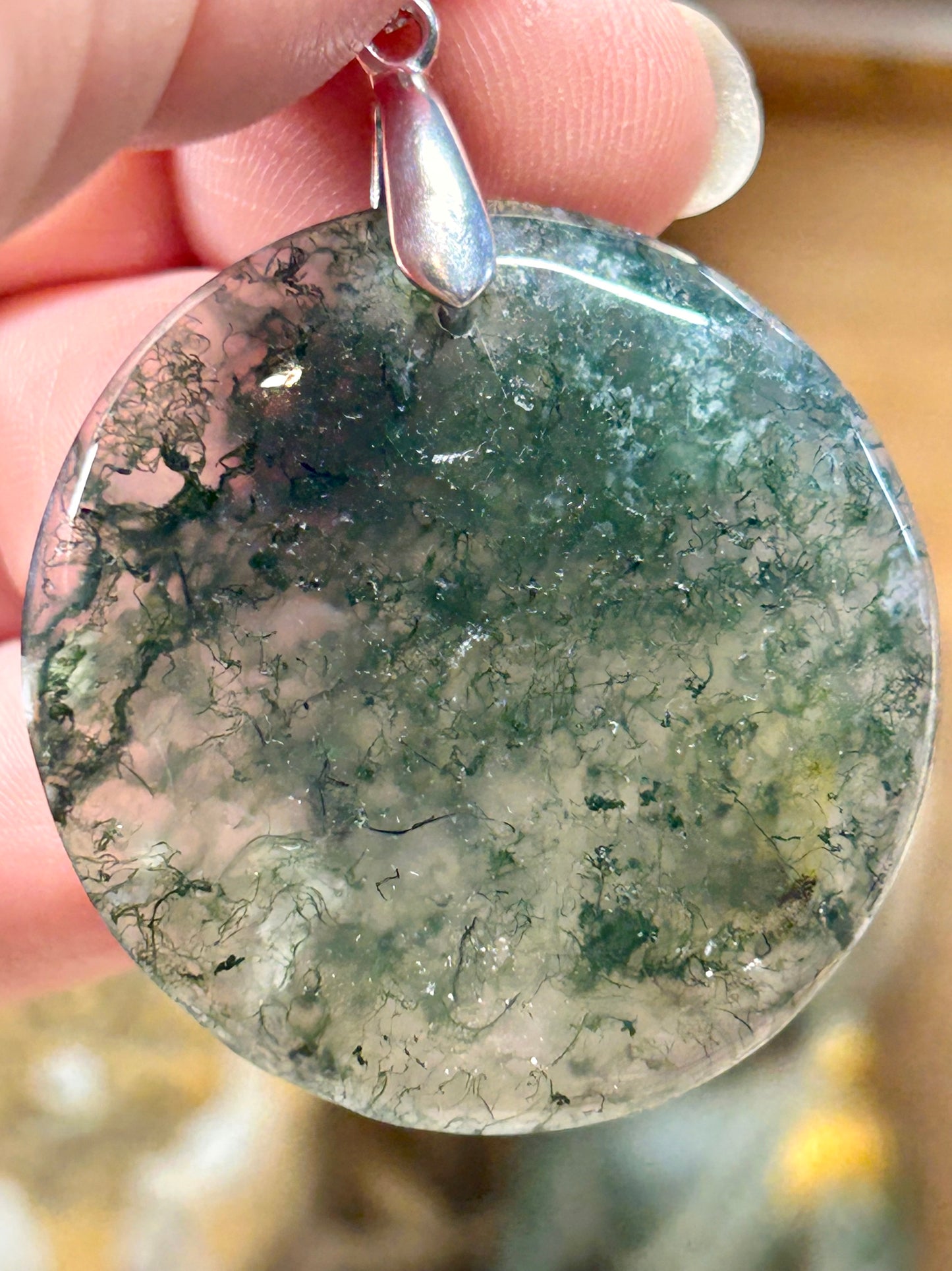 Pendentif d’agate mousse