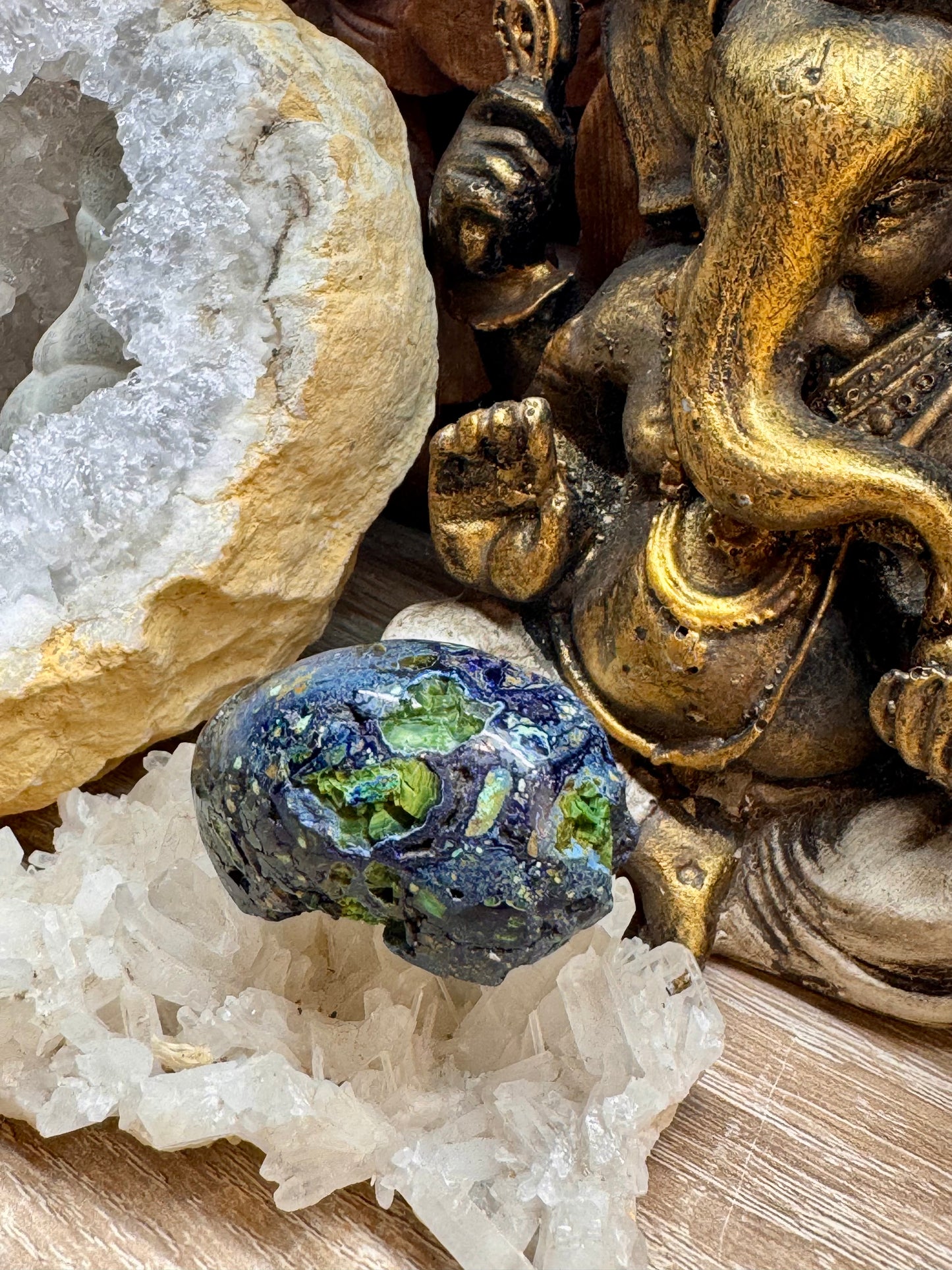 Galets et Pierres semi-polis d’Azurite Malachite