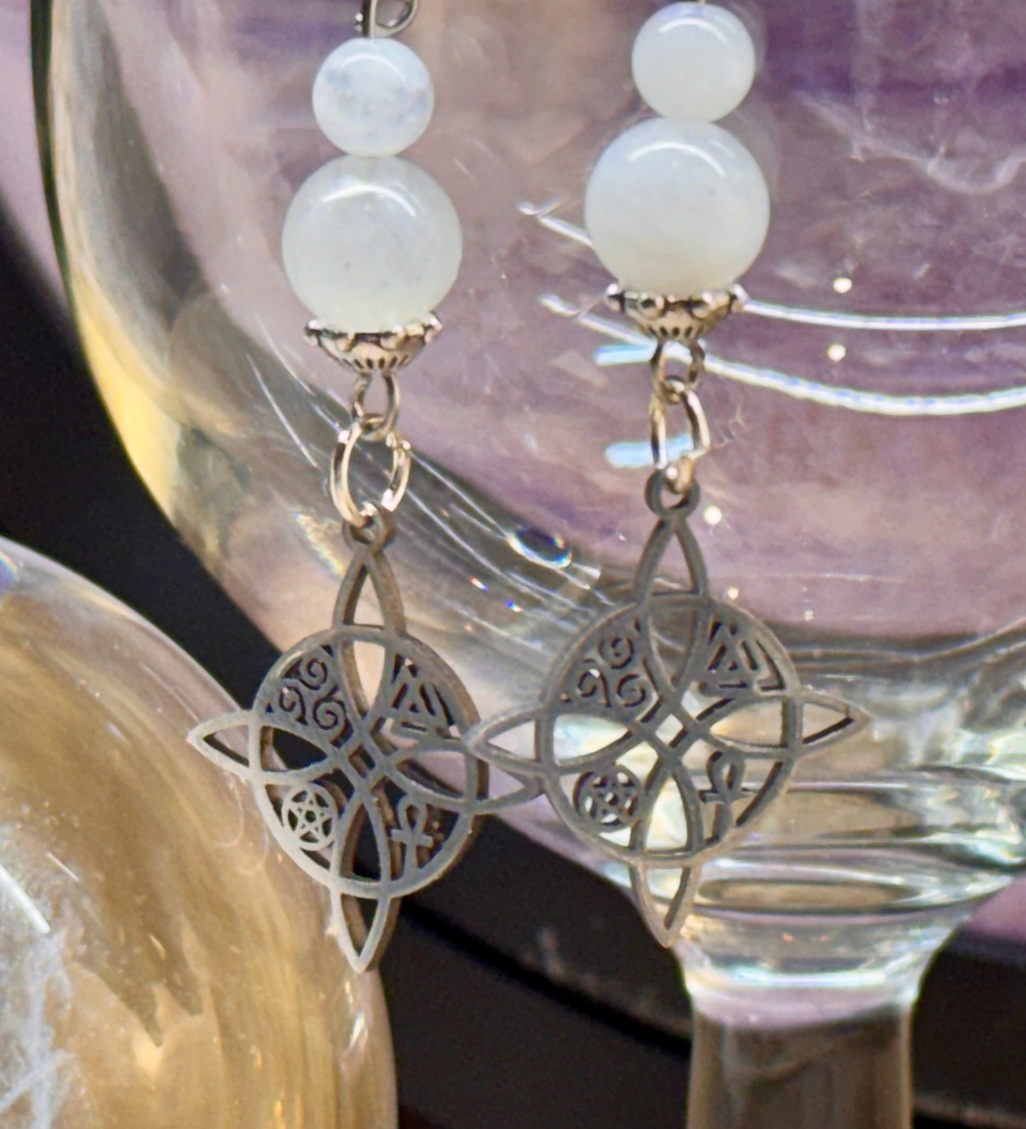 Boucles d’oreilles Noeud de Sorcière et Péristérite