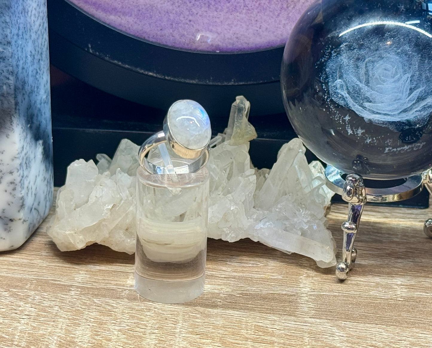 Bague de Pierre de Lune T52