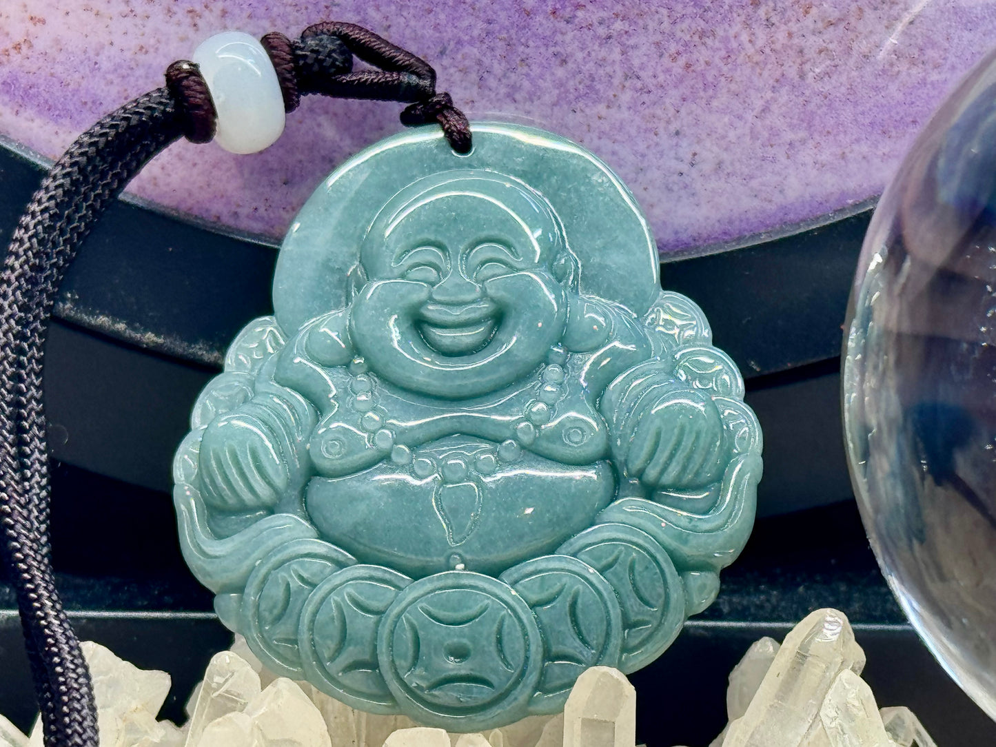 Collier de Jade Bouddha Rieur