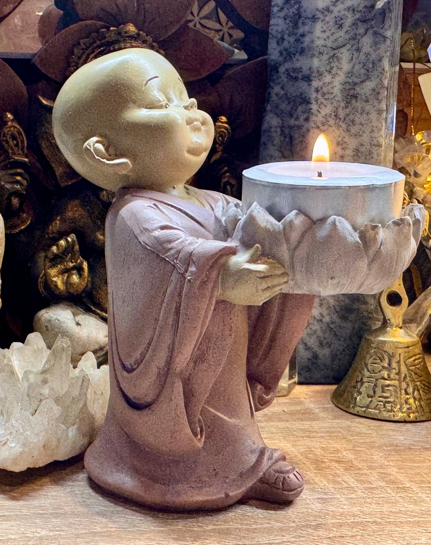 Bébé Bouddha debout bougeoir